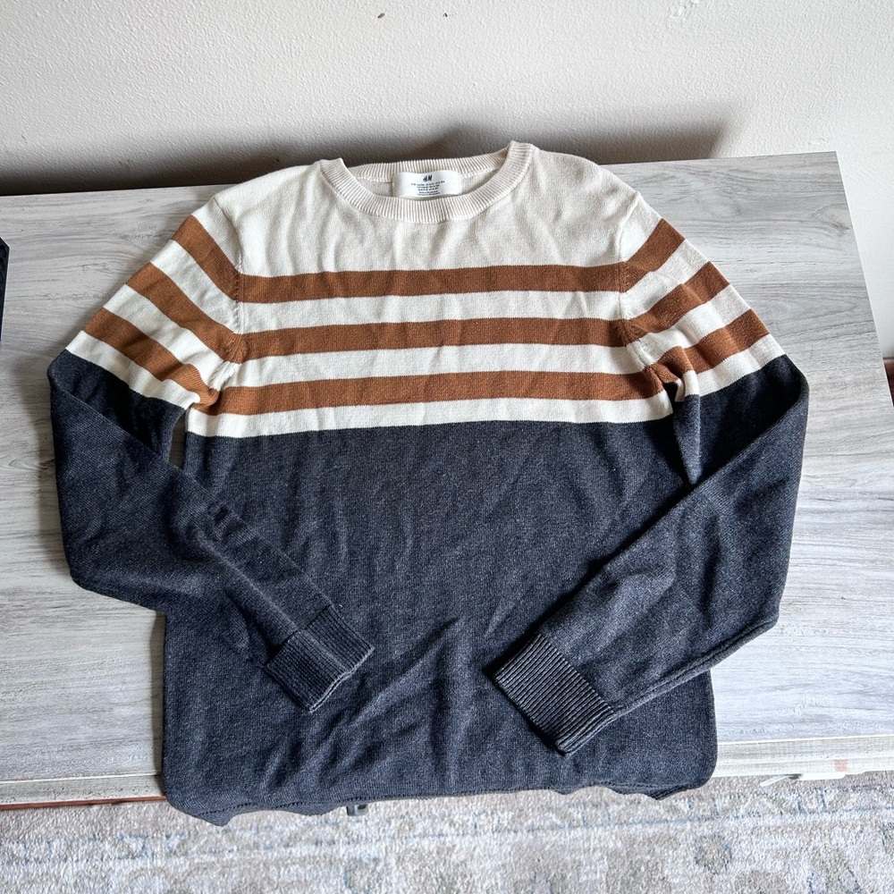 H&M Kids Striped Crewneck Sweater
